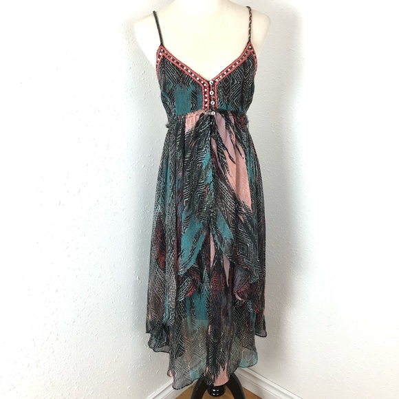 Free people Layered Embellished MIDI Dress XS - Picture 4 of 14